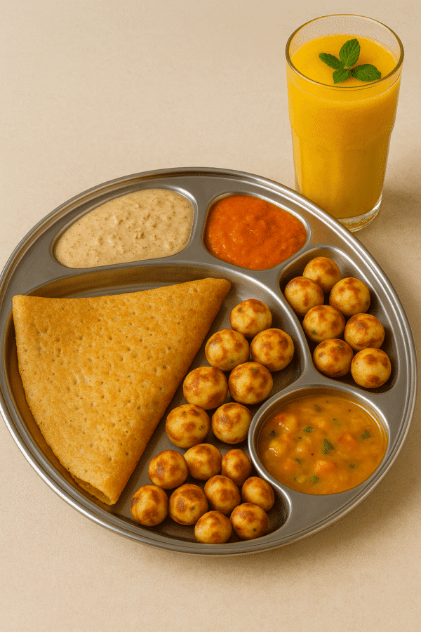 Combo 1 - 1 Millet Dosa + Ponganalu + Drink