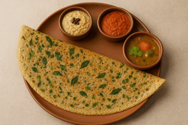 Curry Leaf Onion Millet Dosa