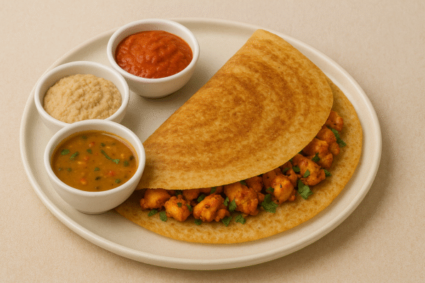Millet Chicken Tikka Dosa