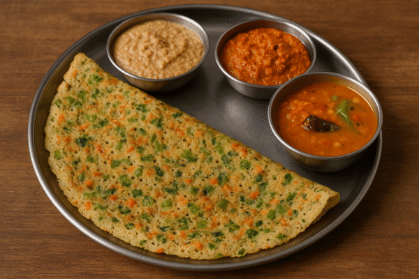 Millet Mixed Veggies Dosa